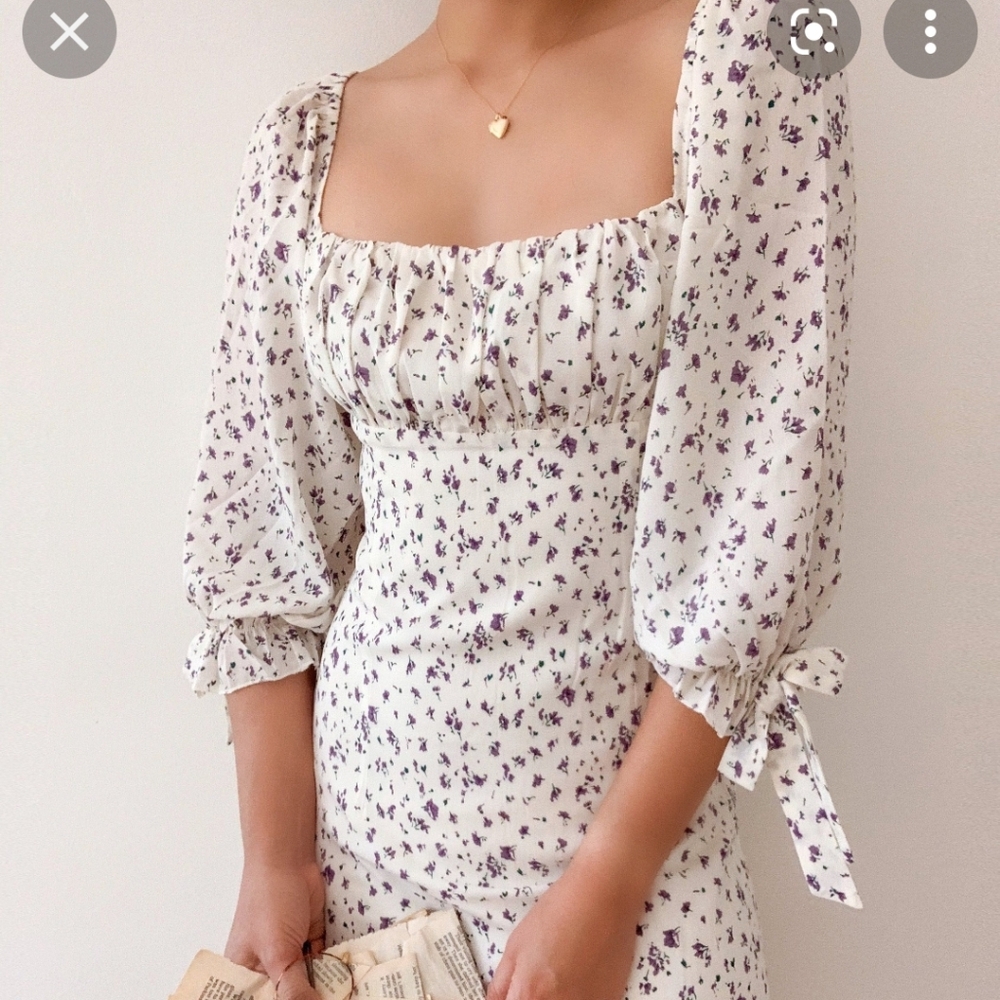 Floral Puff Sleeve Dress